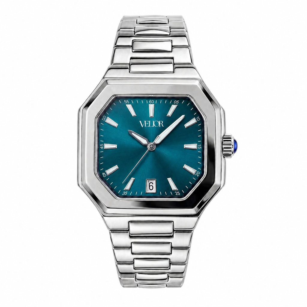 Velior Carré Silver Blue Dial