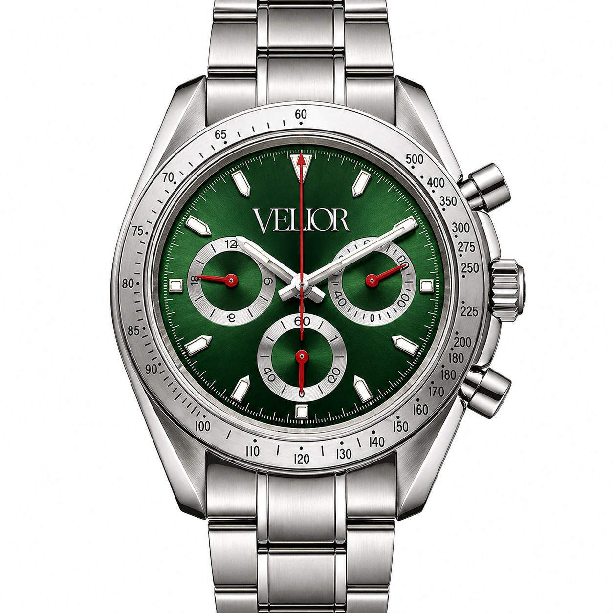 Velior Chronis Silver Green Dial