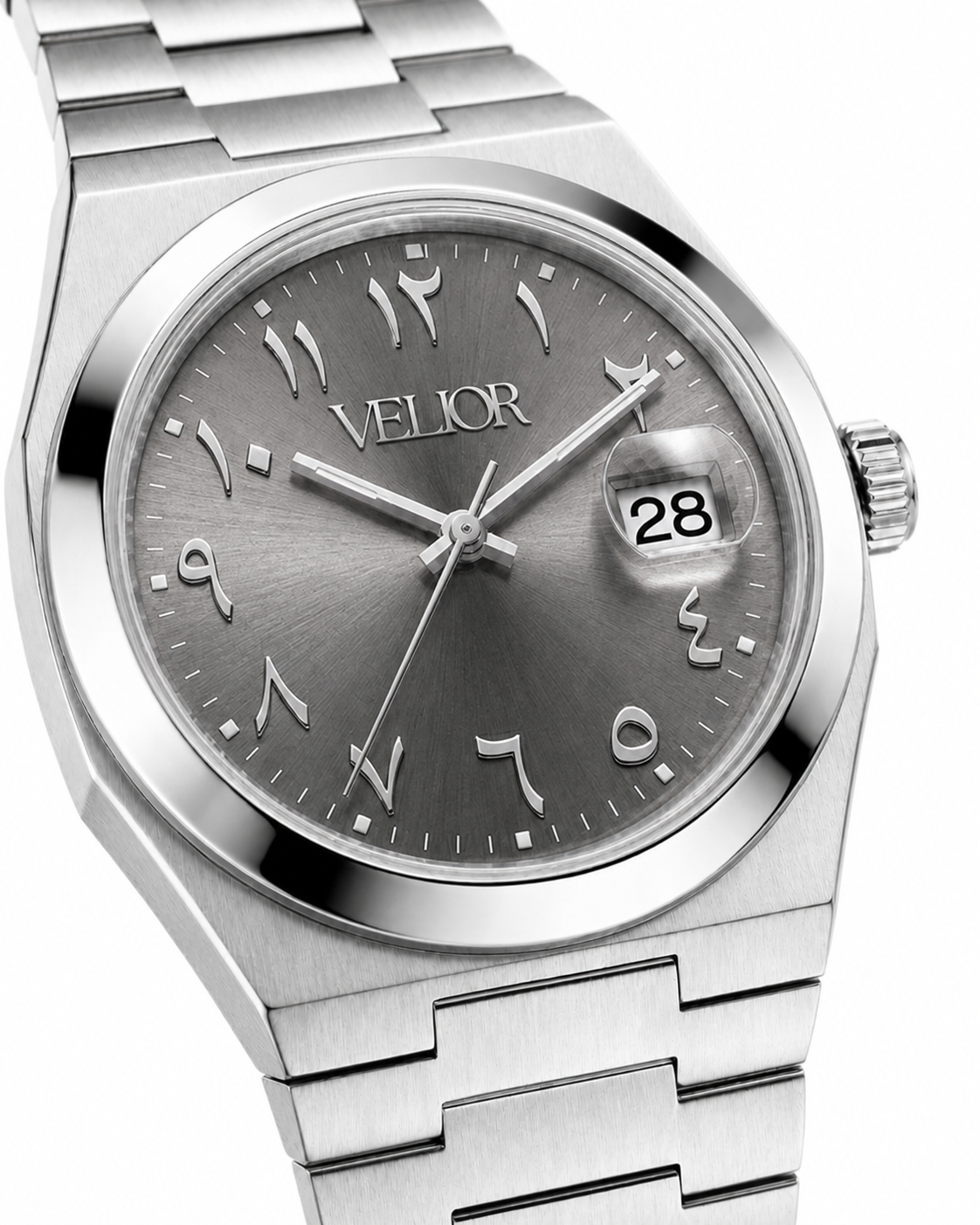 Velior Nautique Grey Arabic Dial