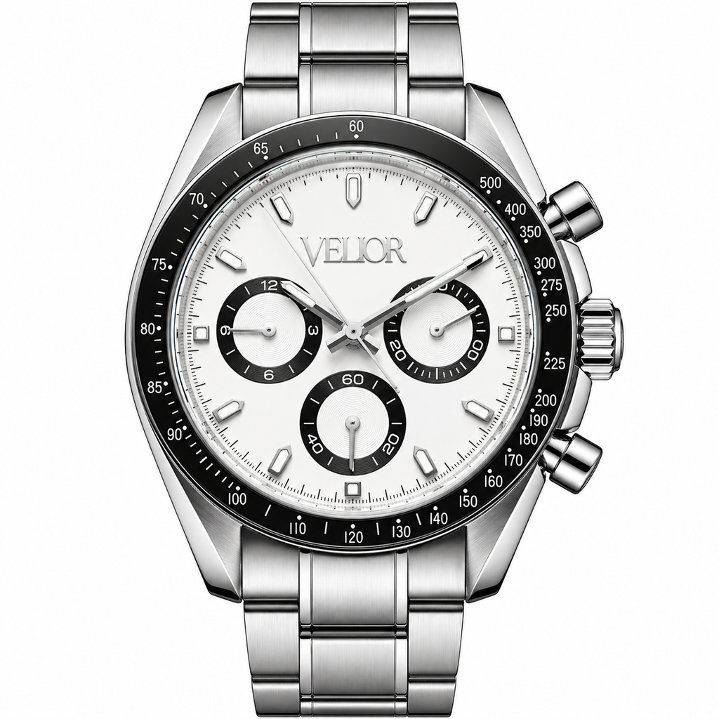 Velior Chronis Silver Panda Dial