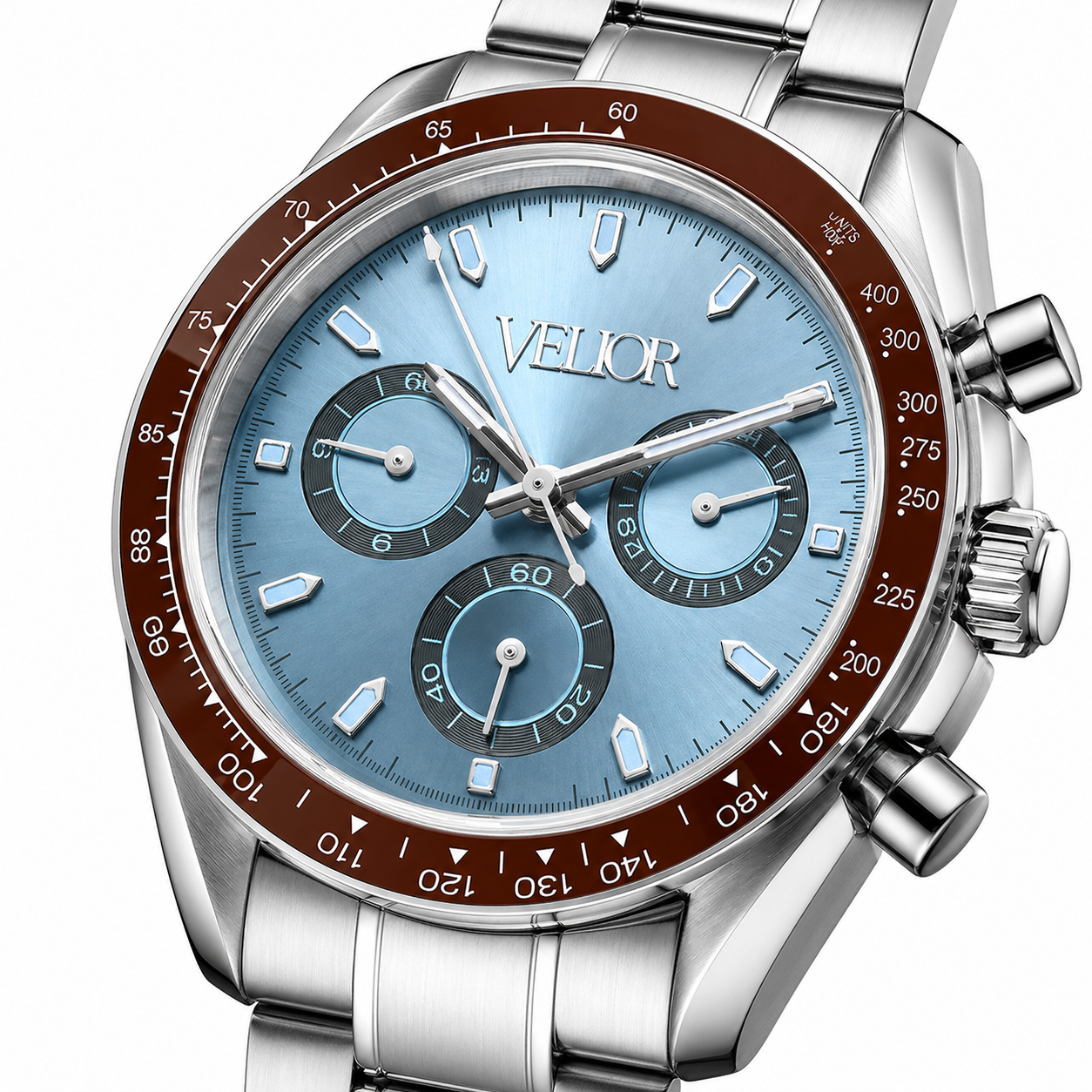 Velior Chronis Silver Blue Dial