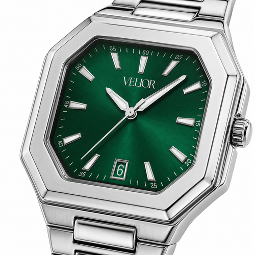 Velior Square Green Dial