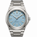 Velior Octa Silver Steel Tiffany Blue Dial