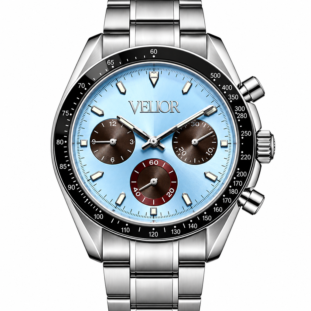 Velior Chronis Silver Blue Dial