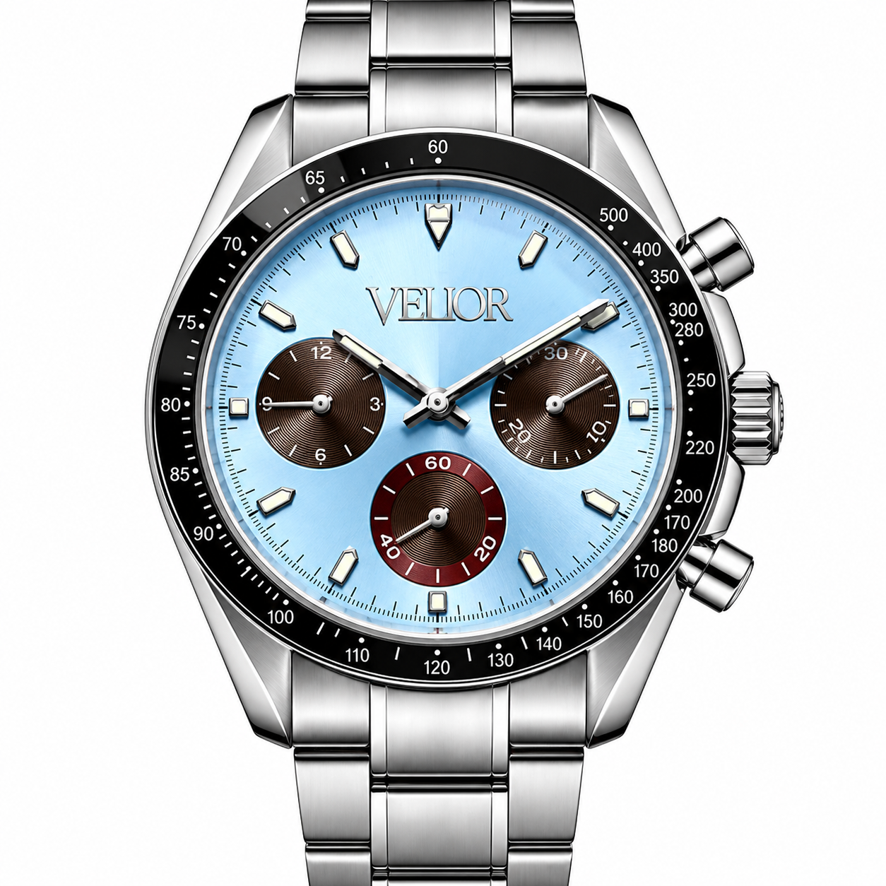 Velior Chronis Silver Blue Dial