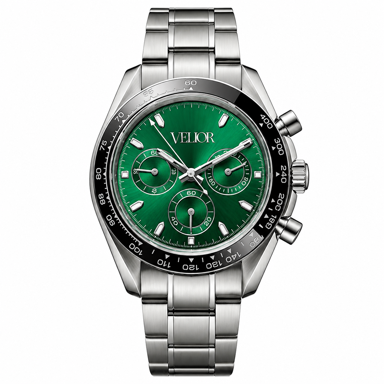 Velior Chronis Silver Green Dial