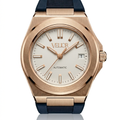 Velior Octa Rose Gold White Dial (Blue Rubber Band)