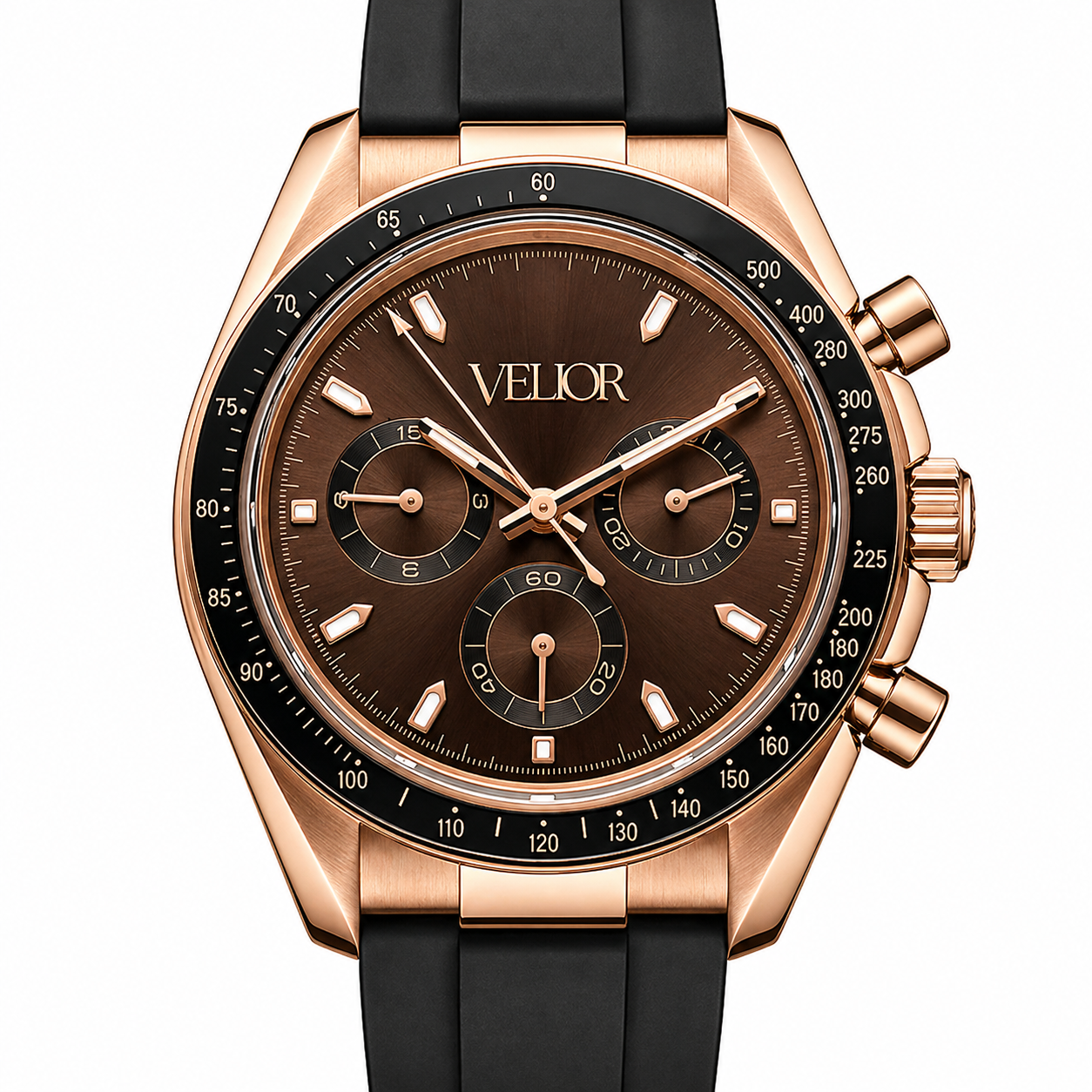 Velior Chronis Rose Gold Brown Dial