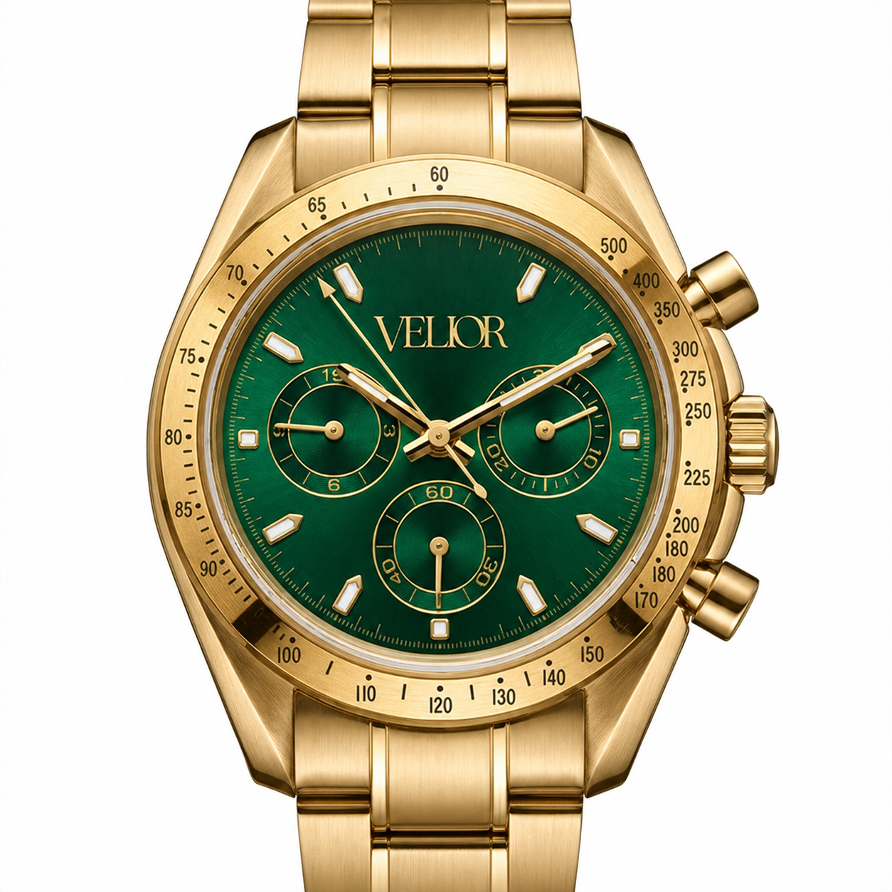 Velior Chronis Gold Green Dial