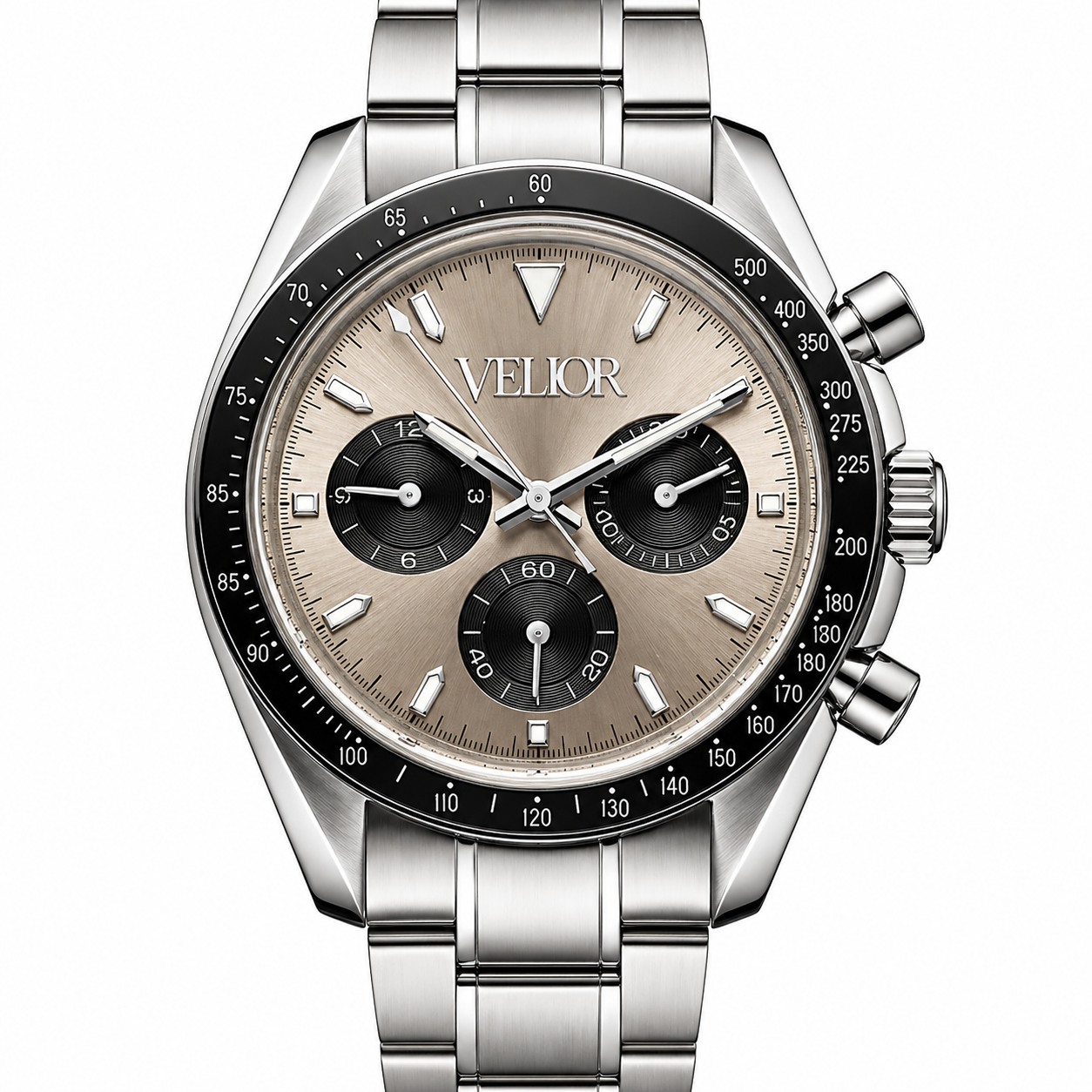 Velior Chronis Silver Champagne Dial