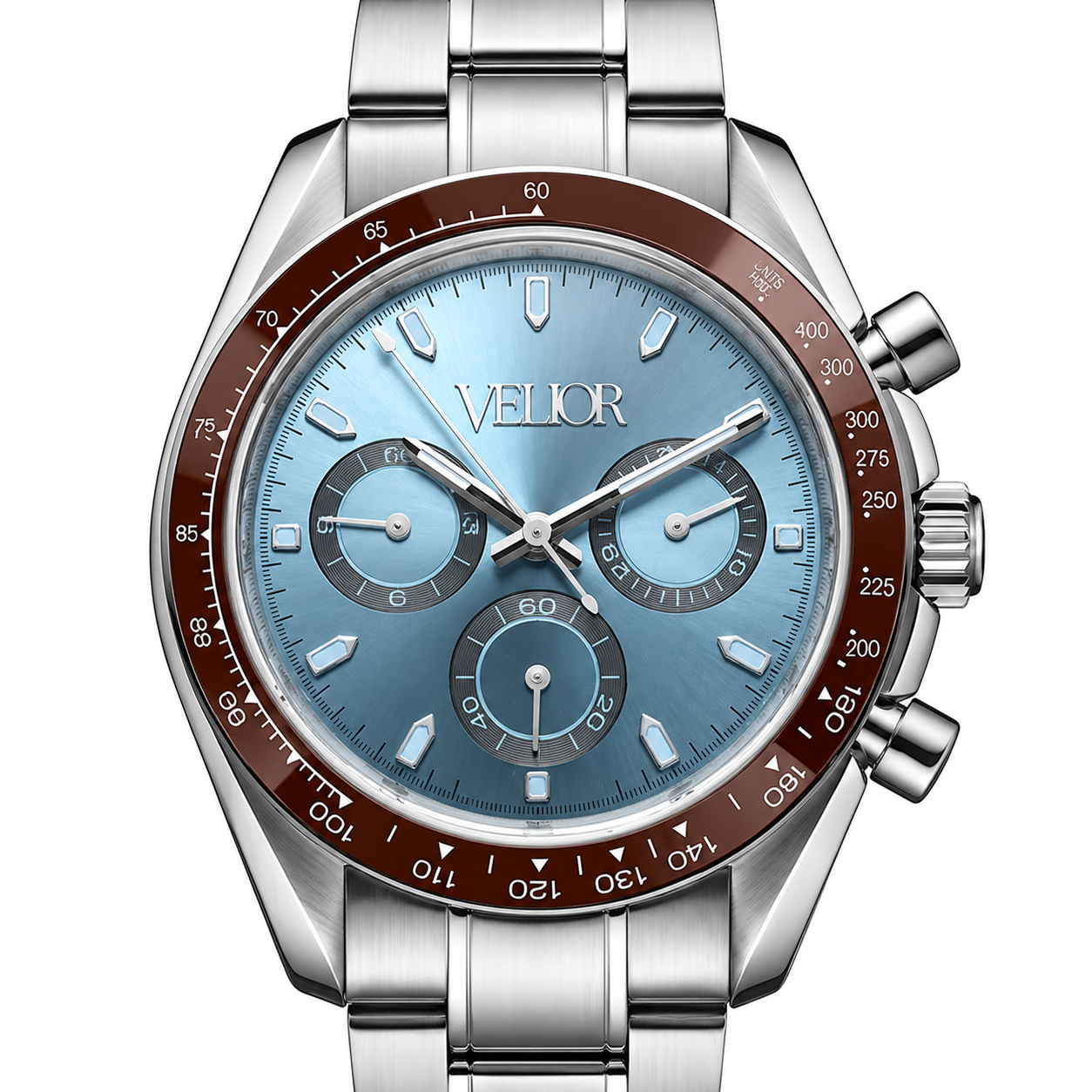 Velior Chronis Silver Blue Dial