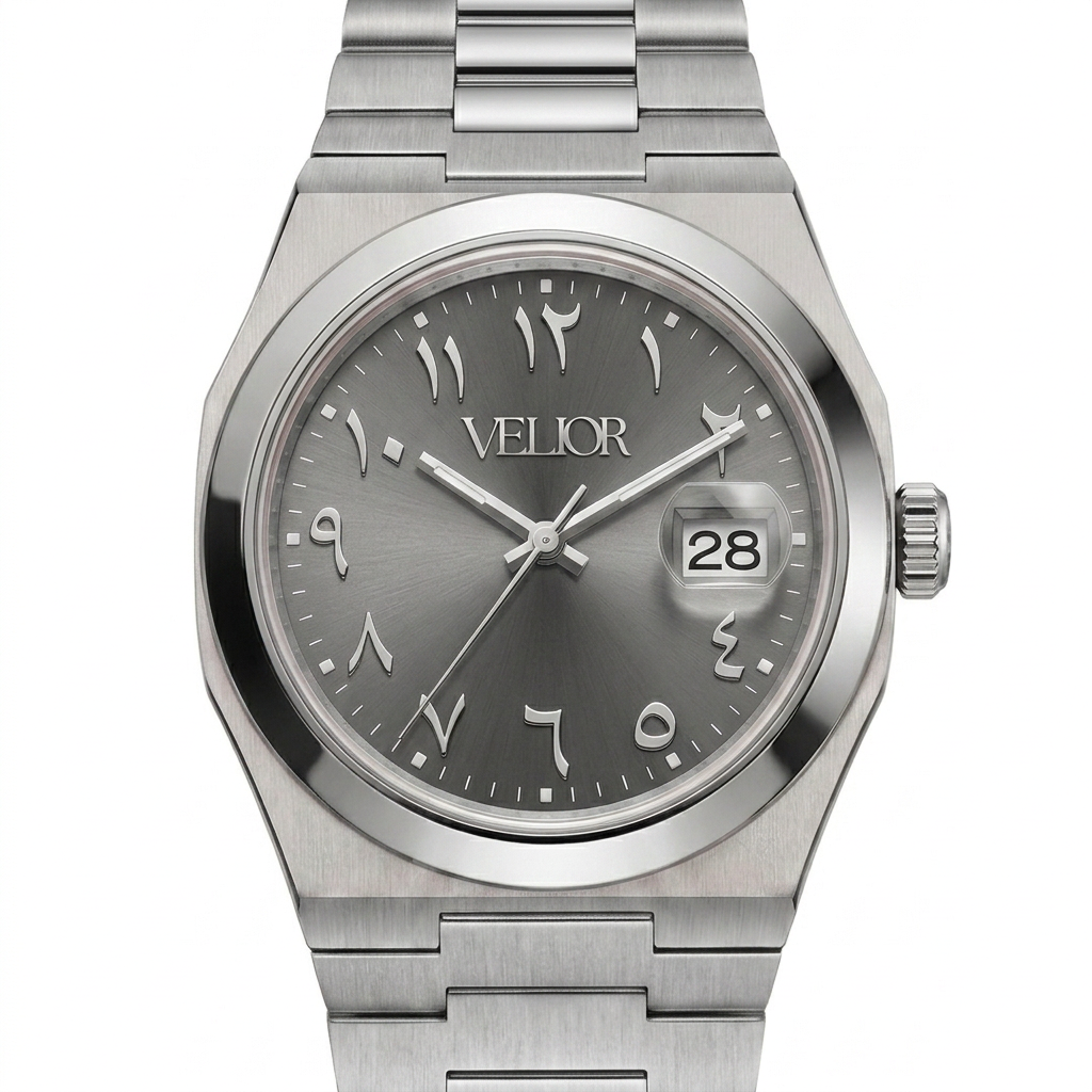 Velior Nautique Grey Arabic Dial