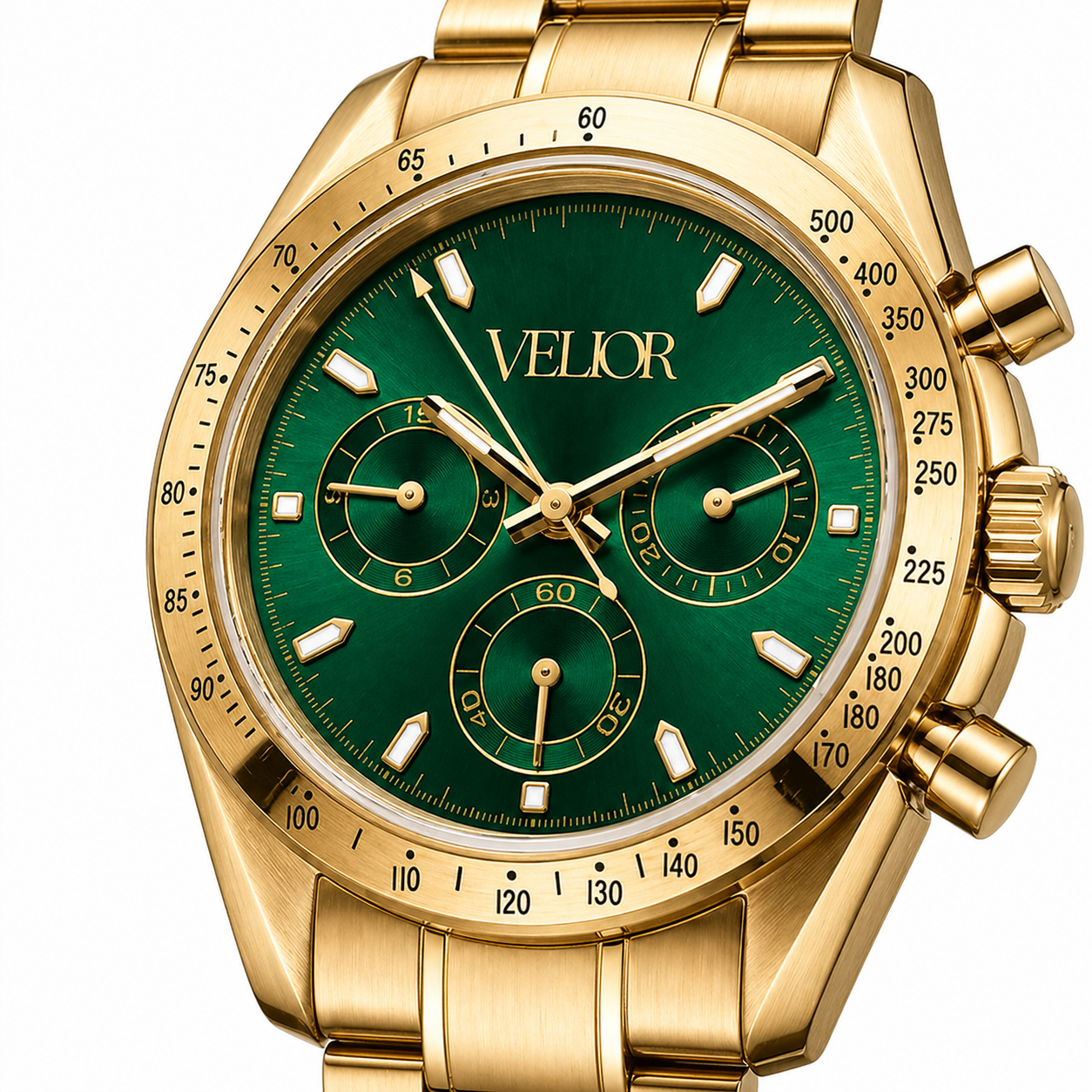 Velior Chronis Gold Green Dial