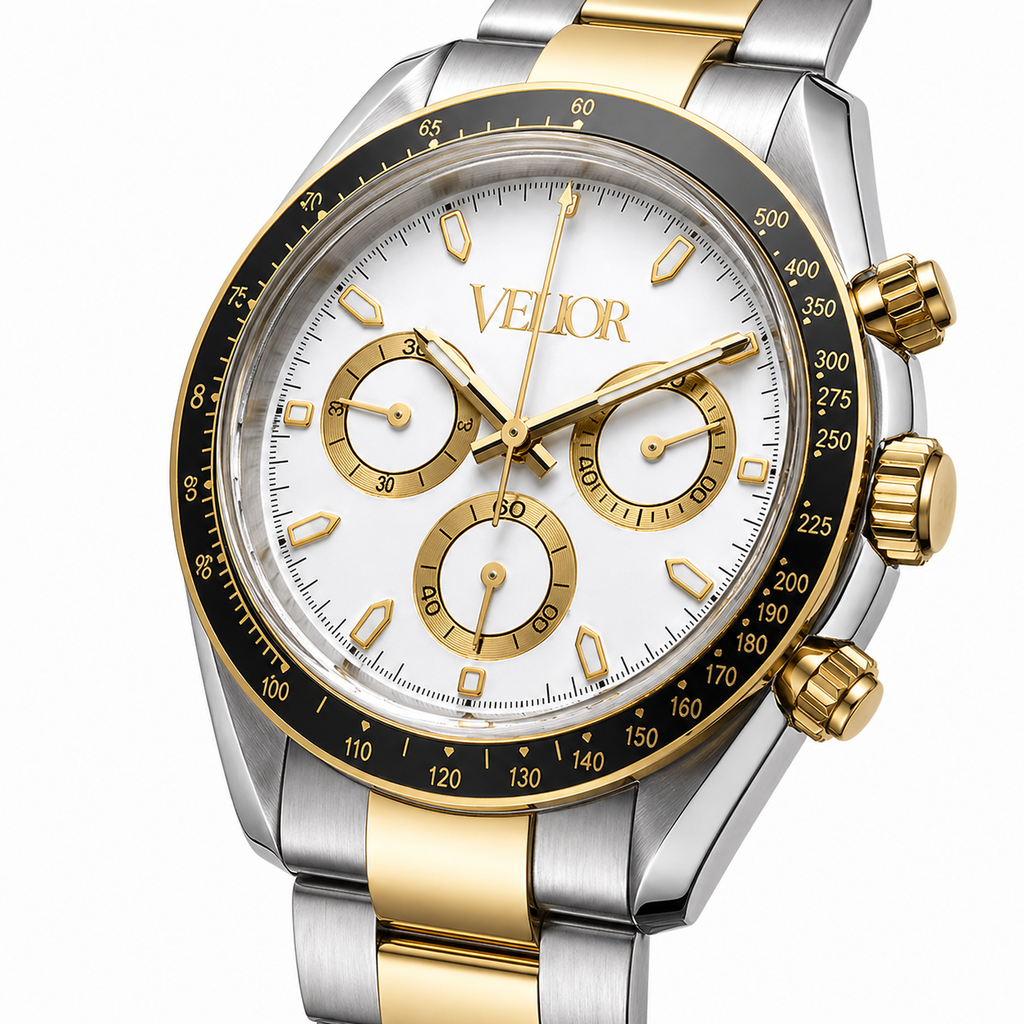 Velior Chronis Two Tone Gold Silver White Dial
