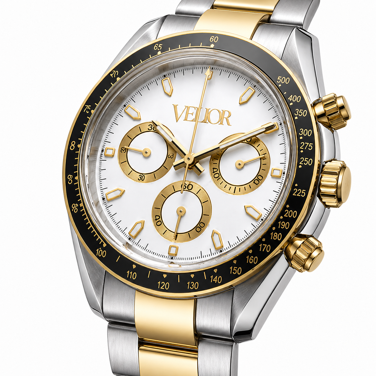 Velior Chronis Two Tone Gold Silver White Dial