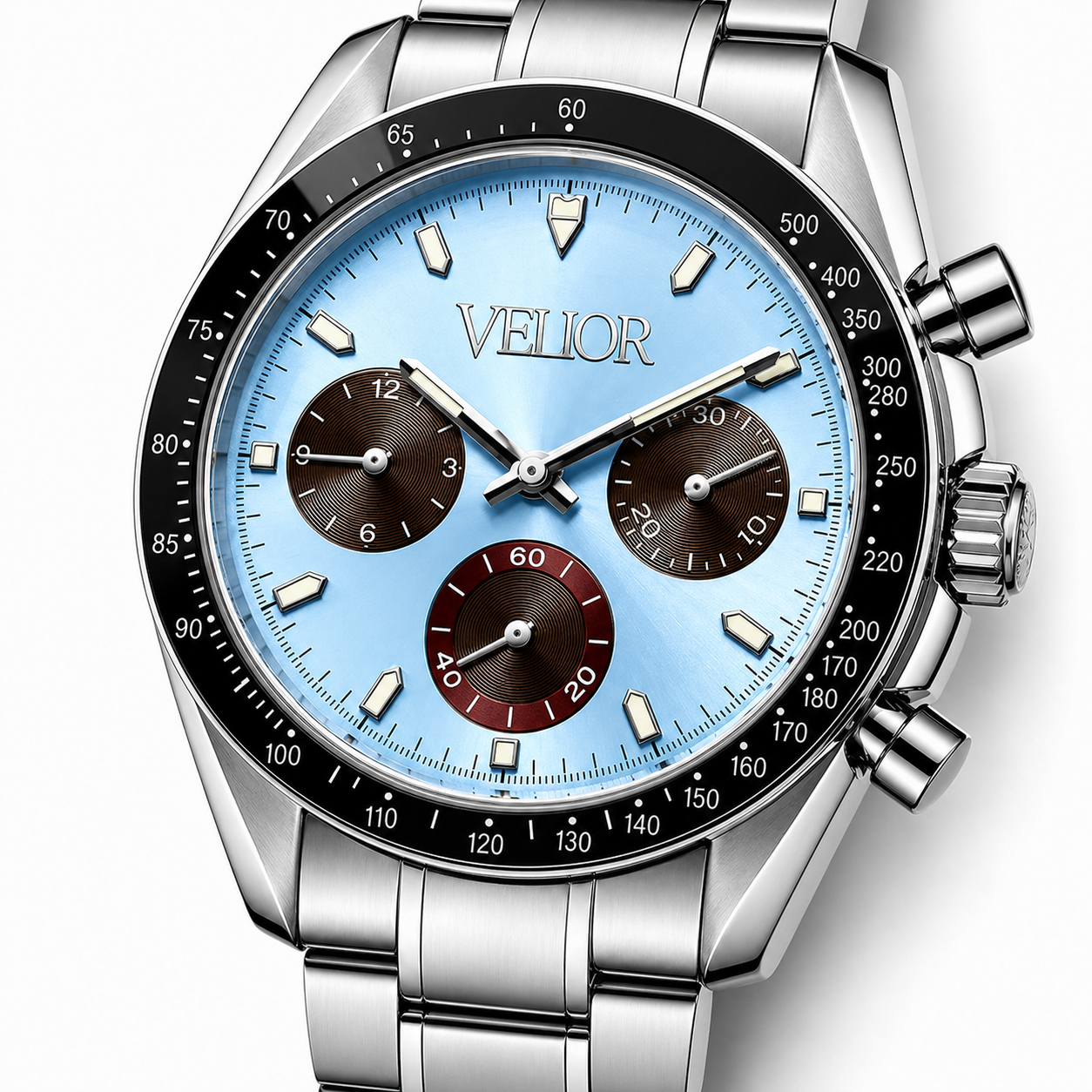 Velior Chronis Silver Blue Dial
