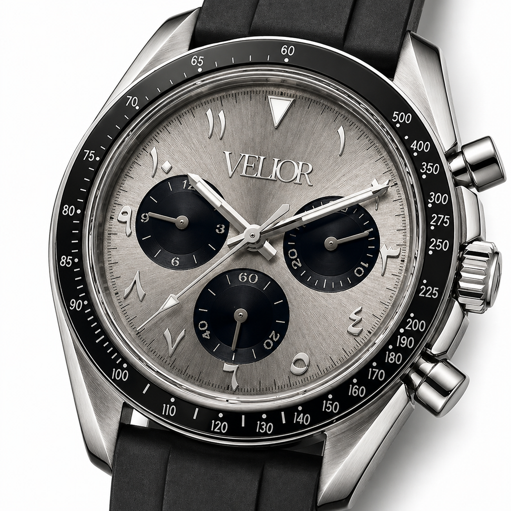 Velior Chronis Silver Arabic Dial