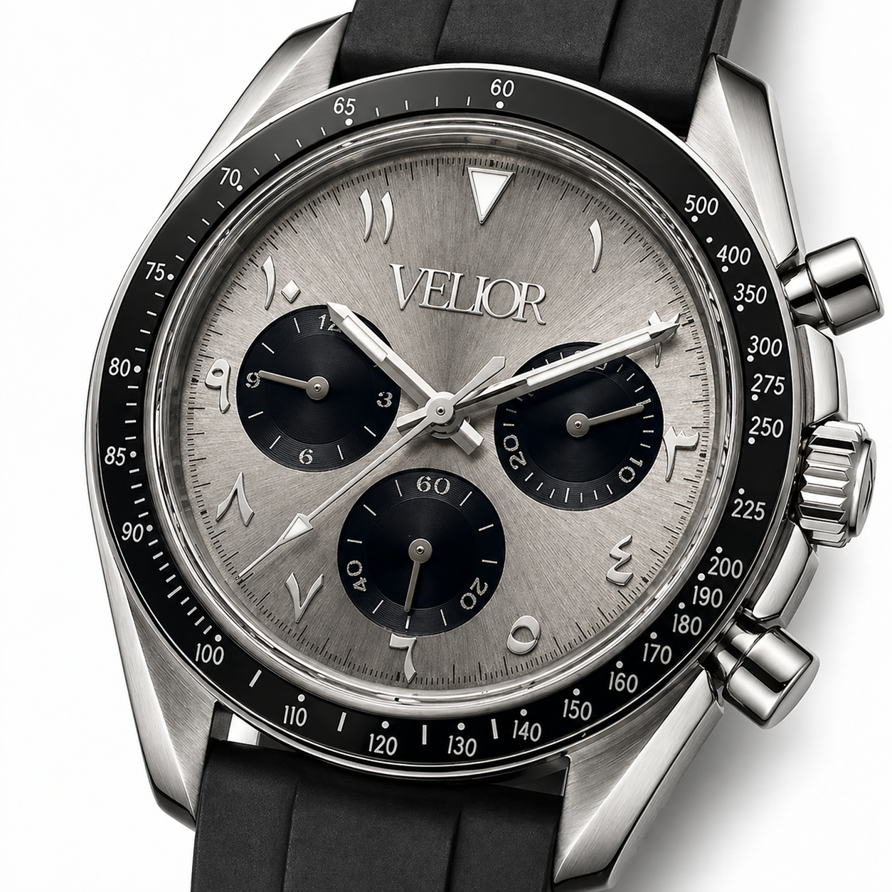 Velior Chronis Silver Arabic Dial